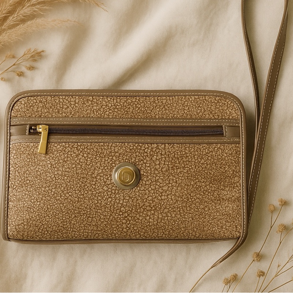 Vintage Bettina Faux Stingray Leather Clutch / Wristlet – Made in Italy